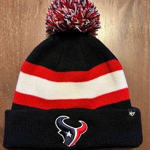 Men/Women Houston Texans Beanie with pompon NWT
